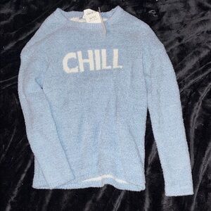 cupcakes & cashmere Light Blue 'Chill' Sweater